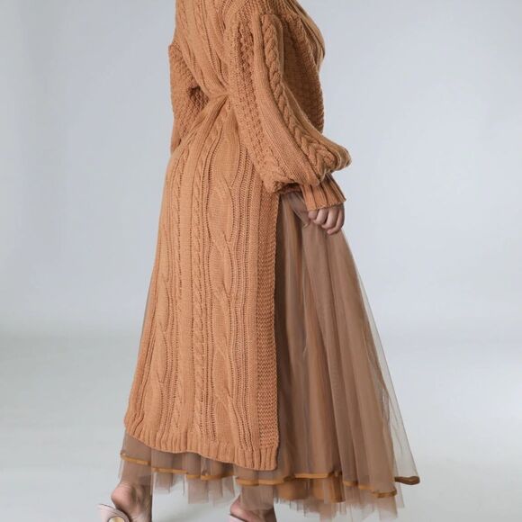 NWT Tulle Me A Secret Sweater 2PC Skirt Set - Tan - Picture 6 of 14
